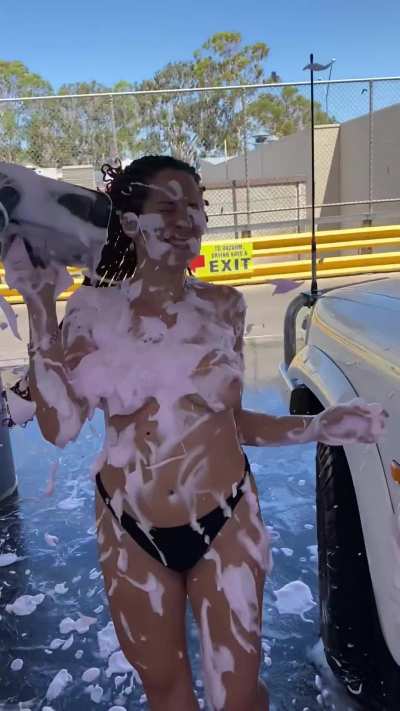 So needy i even wash his car