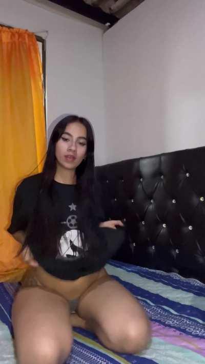 Just put your dick in me fast before my dad comes inside!