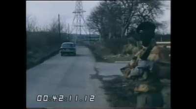 South Armagh Brigade, PIRA manning a temporary checkpoint close to Crossmaglen, 1978.