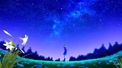 Miku Shooting Stars - [Animated Wallpaper]