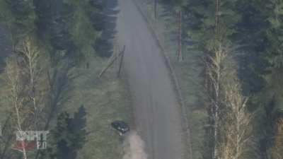 Fully planned and skilled send with a flat tyre