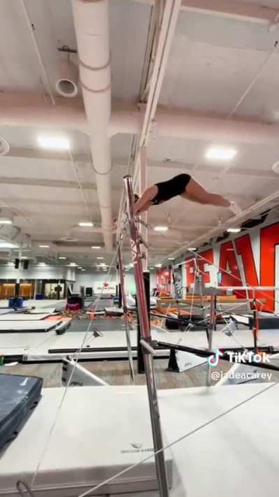 Jade training on bars
