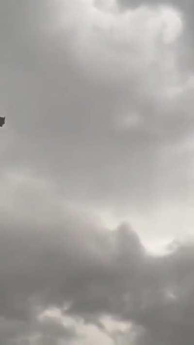 There is a storm in Ankara right now, and it has caused MULTIPLE sofas to fly. Here's one of them.