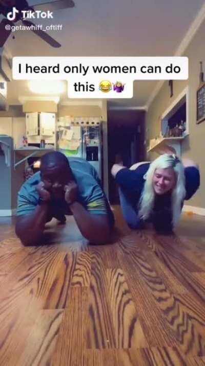 His lady has the advantage