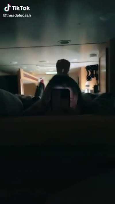 Adele doing bugs bunny trend in a thong