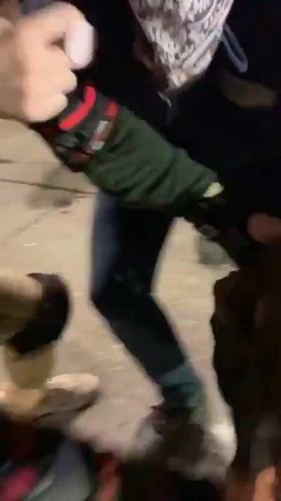 Seattle, WA - Woman shot in chest with flash bang grenade & collapses