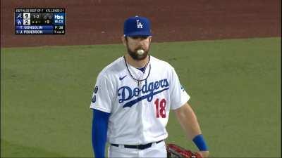 [Highlight] [Highlight] TBS zooms in on every dejected Dodger after Eddie Rosario blows the game open for a 9-2 Braves lead in the top of the 9th inning