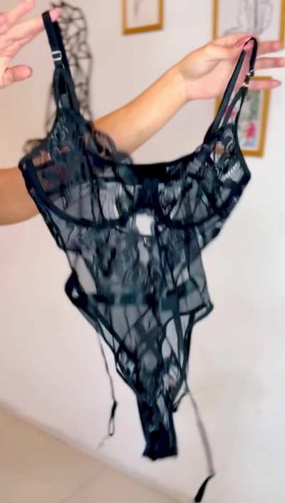 how do I look in this black lingerie?