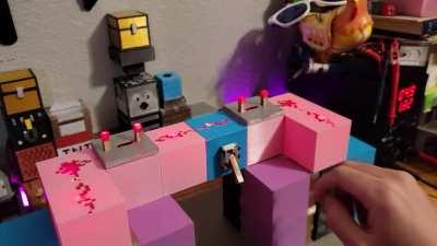 Classic Jeb Doors Powered Through a Working Redstone Circuit