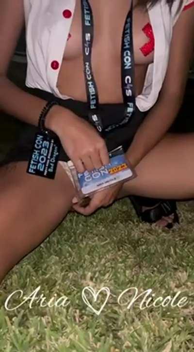 Got an audience to watch me pee