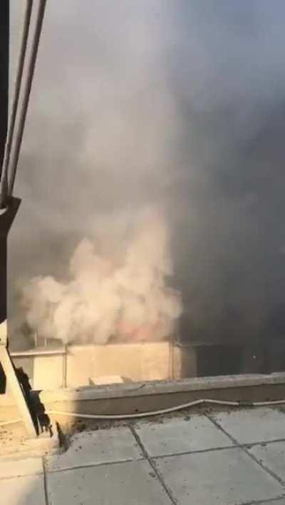 Closest shot of the explosion that rocked Beirut,Lebanon. (Reports say his lived somehow)