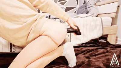 I Made This Dildo Almost Fit Balls Deep In My Ass