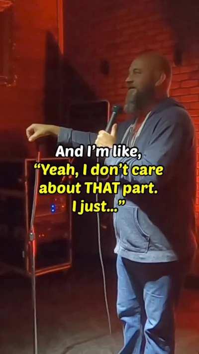 Stand- up comedy talking about therapists 