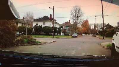 Who’s at fault? One way road left turn.