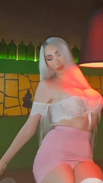 Lace to show my tits better