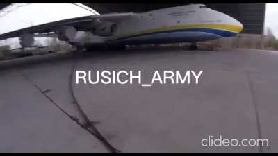 The last footage with the Antonov An-225 before being destroyed ✈️