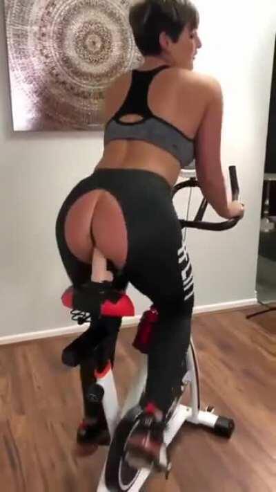 Riding Her Special Bicycle