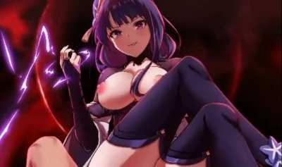 raiden shogun ride ( angrykuma )[ genshin impact]