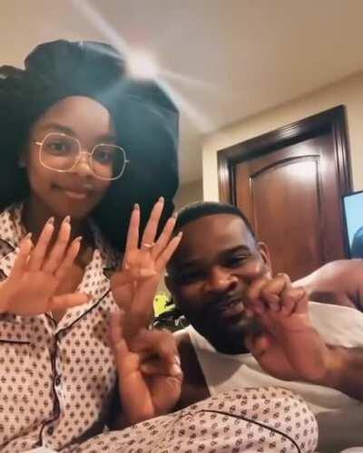 Marsai martins with her dad