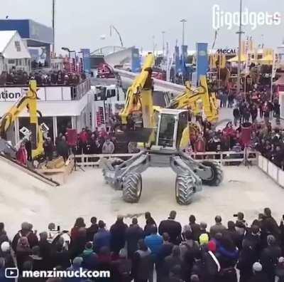 A walking excavator: gotta get one of these!