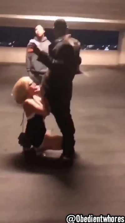 Parking lot blowjob