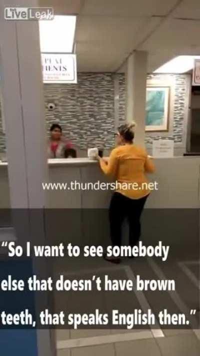 Woman demands to see a white doctor