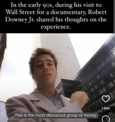 Ironman explaining 90s Wallstreet 