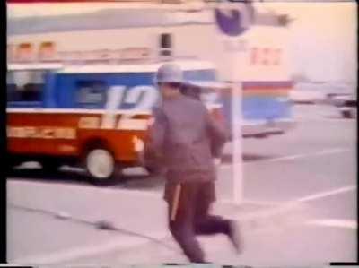 Inland Sea ferry hijacking, Japan (1970). An armed 20-year-old escaping police hijacks a ferry and takes the crew and passengers hostage. He is shot dead by a police sniper the following morning. The moment that he was shot dead was televised.