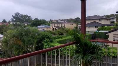 Rain on the tin roof of my deck. Brisbane, Australia.