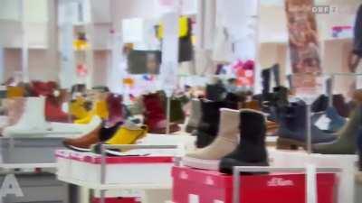 Austrian police randomly check the vaccination status of shoppers after lockdown of unvaccinated