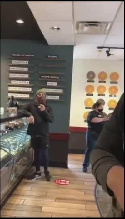 Saga of the Anti-Masker Leapord-Print Karen - Compilation video of the encounter & arrest