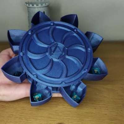 [OC] Added a nice dice box design to my collection of over-engineered DnD gear
