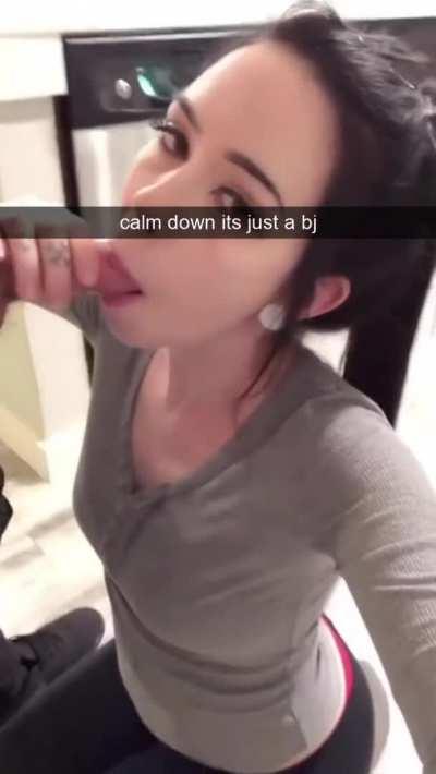 Your GF is kinda gullible-- other guys will tell her that dirty snaps, nudes, and even BJs aren't really cheating.. She is kinda innocent about that stuff and just believes them