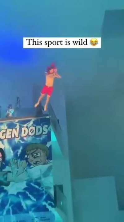 Belly flop diving competitions are not for the thin-skinned, faint of heart