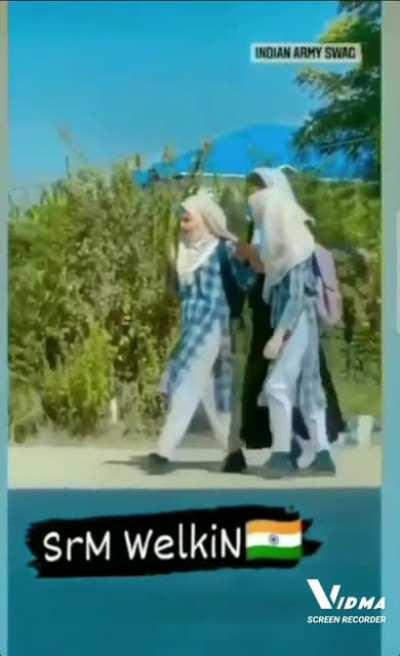 Indian armed forces ogling and making videos of school going girls in Sopore, Kashmir and adding sleazy suggestive songs to it.