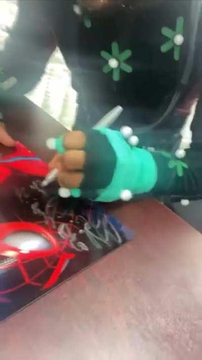 Yuri Lowenthal went live on Instagram today from the set of Spider-man 2