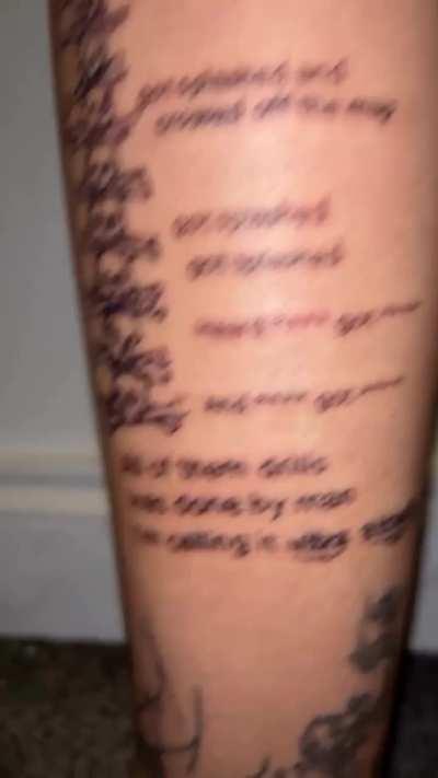 You lot rate my new tat??