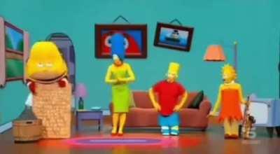 Chris's dad finally took him to meet the Simpsons