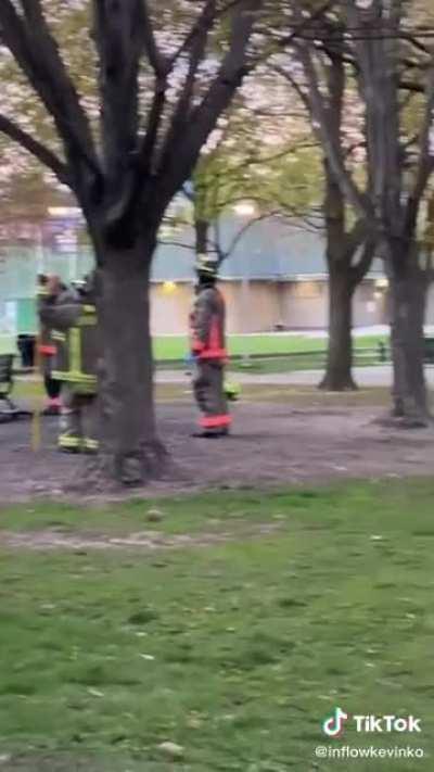 Give this man one good reason to put this fire out