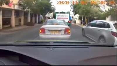 HMFT after trying to outrun a bus