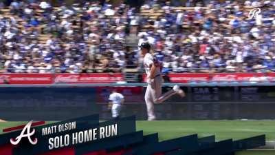 [Highlight] [Highlight] Matt Olson ties Ohtani for the home run lead to bring the Braves within a run of the Dodgers.