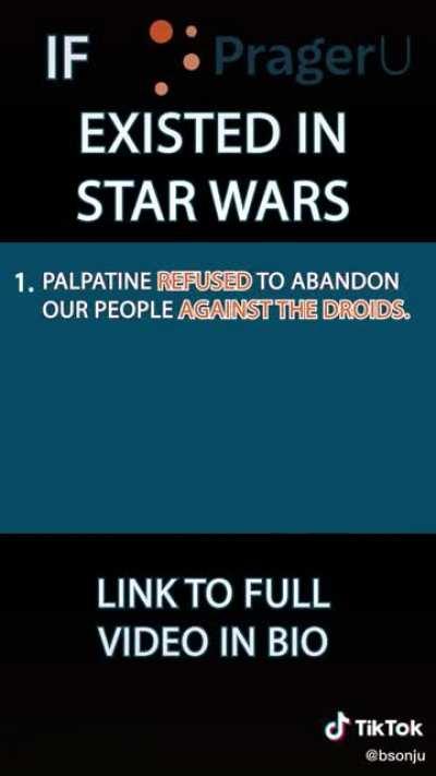 Educate yourself, Palpatine was really just protecting us