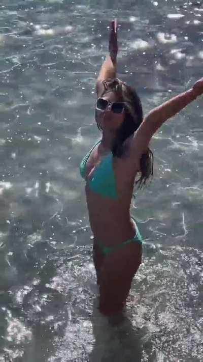 Swimming in Ibiza.. New IG video on 21st sept, 2023