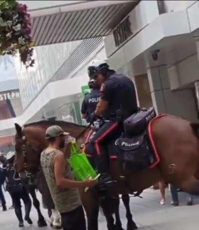 Fella getting a refreshing drink
