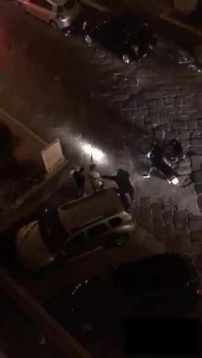 Robbers steal scooter during the celebrations for the victory of the Italian Cup - June 2020