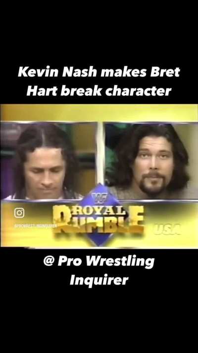 Kevin Nash makes Bret Hart break character