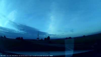 Couple kids jumping the train tracks. Hard to see, but the second one was very close to taking me out.