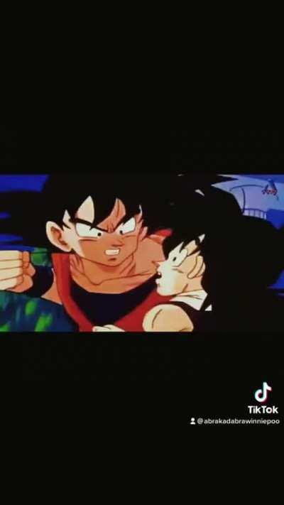 Goku gon be eatin dried bread and soggy ass peas in prison.