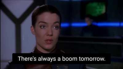 No boom today. Boom tomorrow. There's always a boom tomorrow.