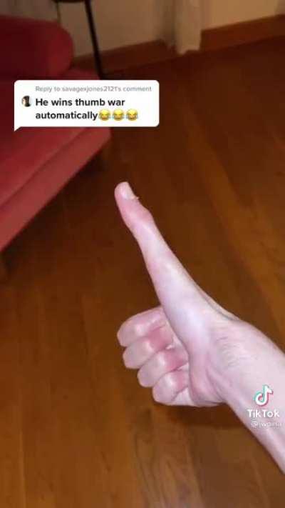 Thanks I hate thumb war